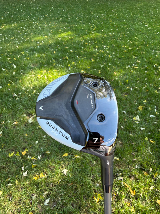 Callaway Quantum Max 7-Wood 21° Denali Frost Silver Stiff Flex 42" +HC NICE