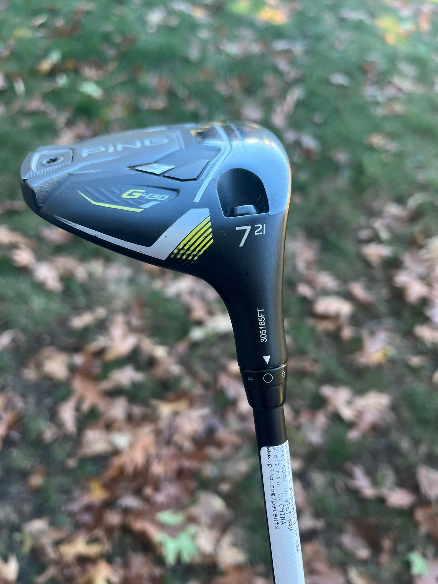 Ping G430 Max 7-Wood 21° Alta CB Black 65 Stiff Flex 42.5″ NICE