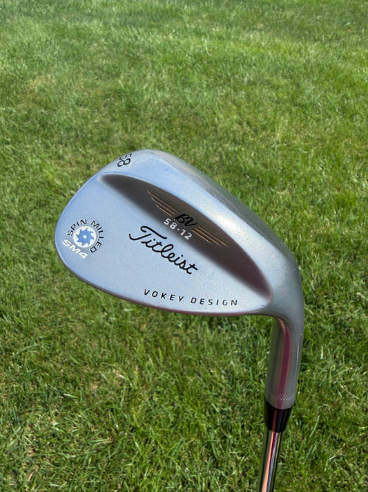Titleist Vokey Spin Milled SM4 Chrome Lob Wedge 58° / 12 Stiff Flex 36.25" NICE