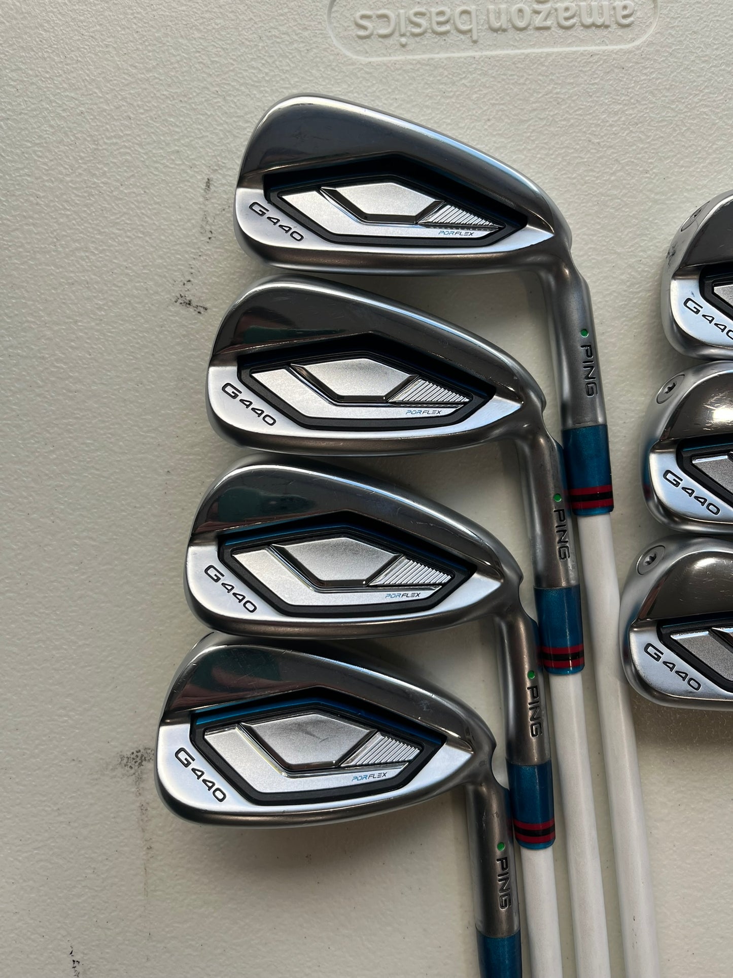 Ping G440 Iron Set 4-PW Green Dot Raijin 75 Stiff Flex +3/4″ NICE