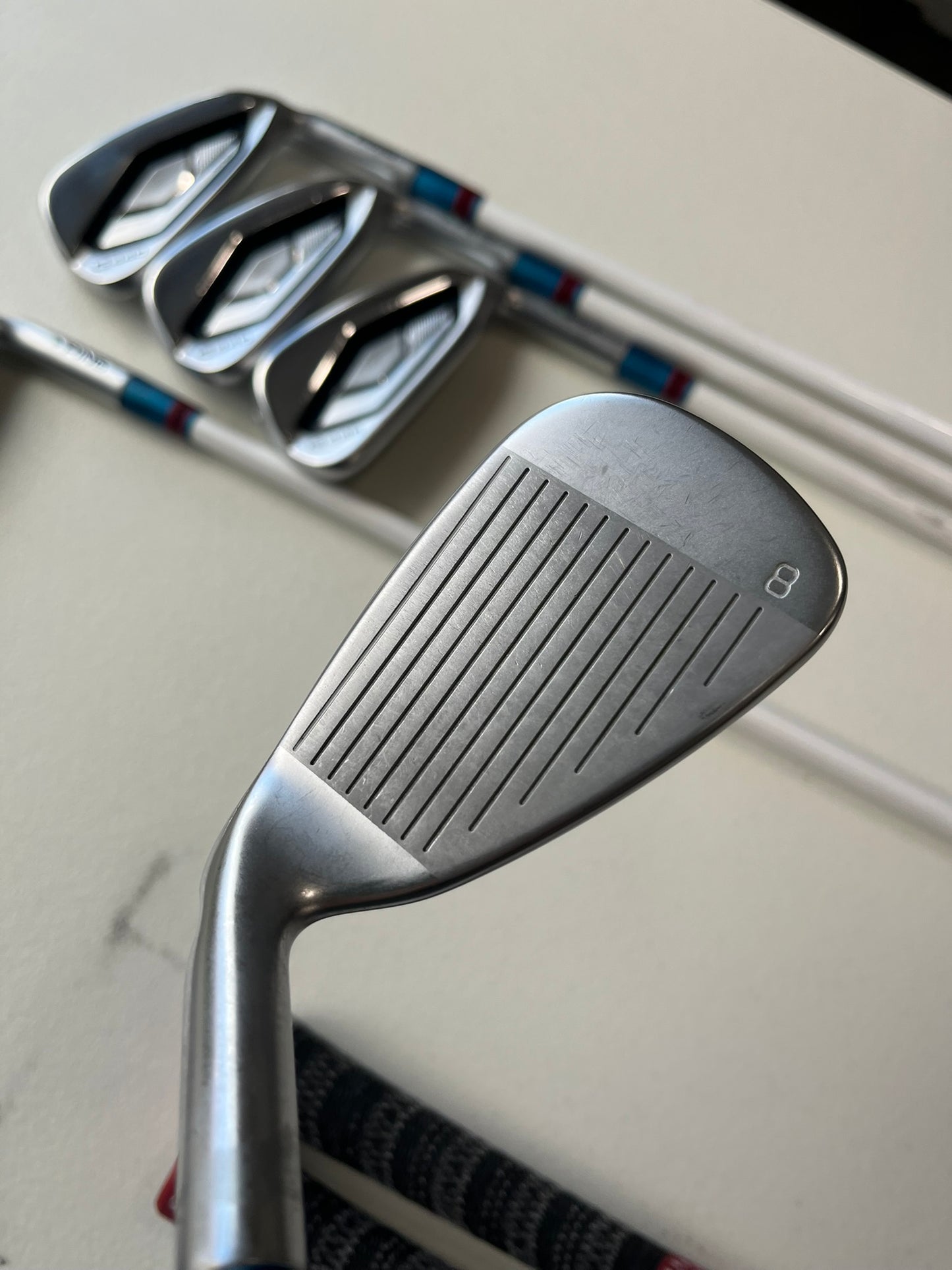 Ping G440 Iron Set 4-PW Green Dot Raijin 75 Stiff Flex +3/4″ NICE