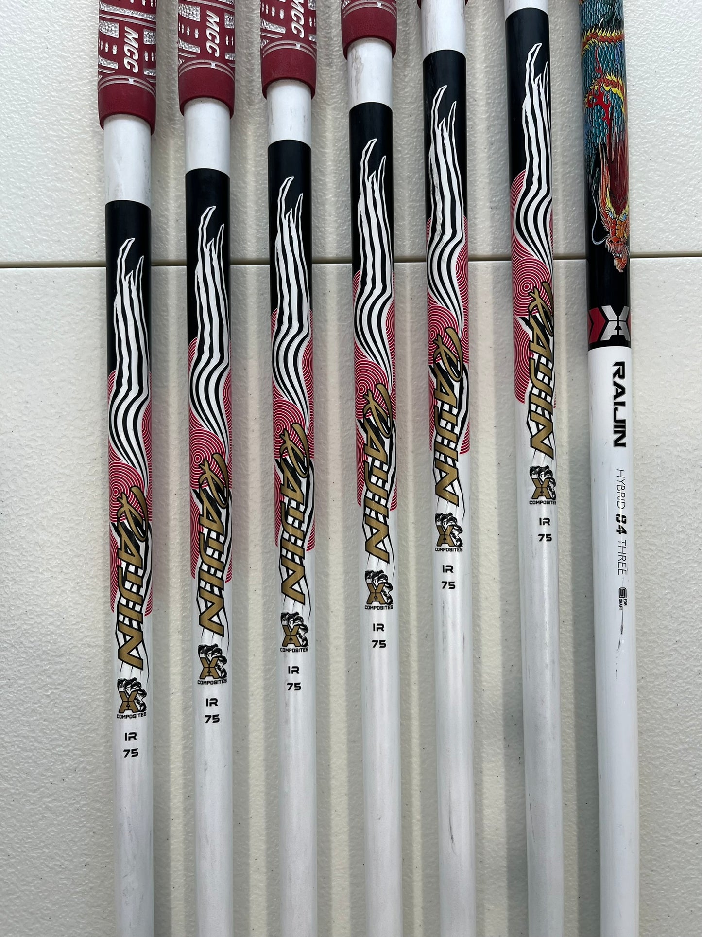 Ping G440 Iron Set 4-PW Green Dot Raijin 75 Stiff Flex +3/4″ NICE