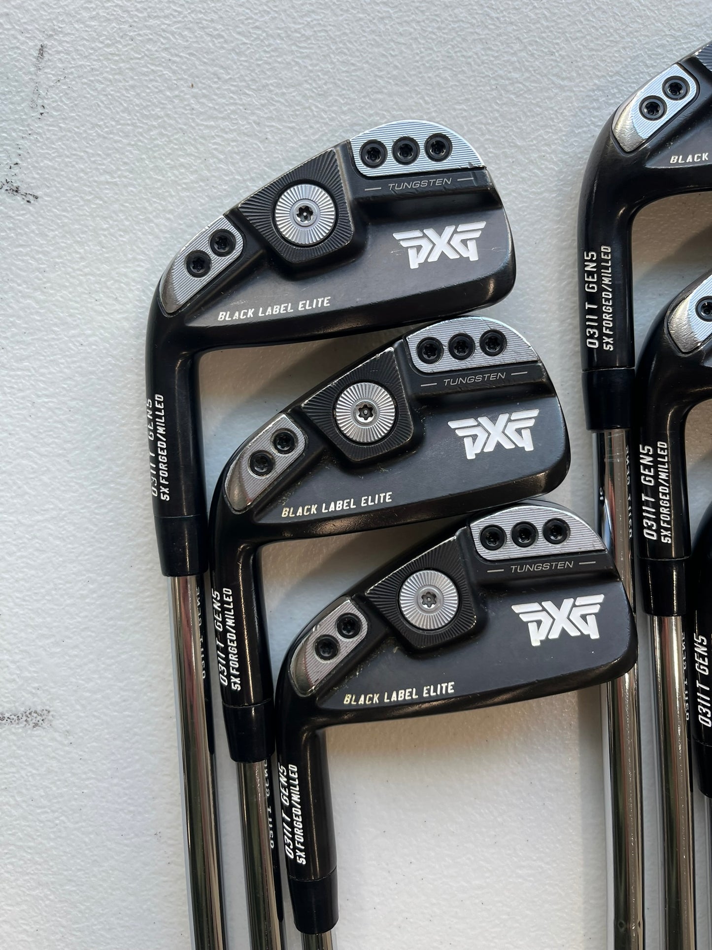 PXG 0311 T Gen5 XD Black Label Elite Iron Set 4-PW KBS Tour Stiff Flex Lefty +1″