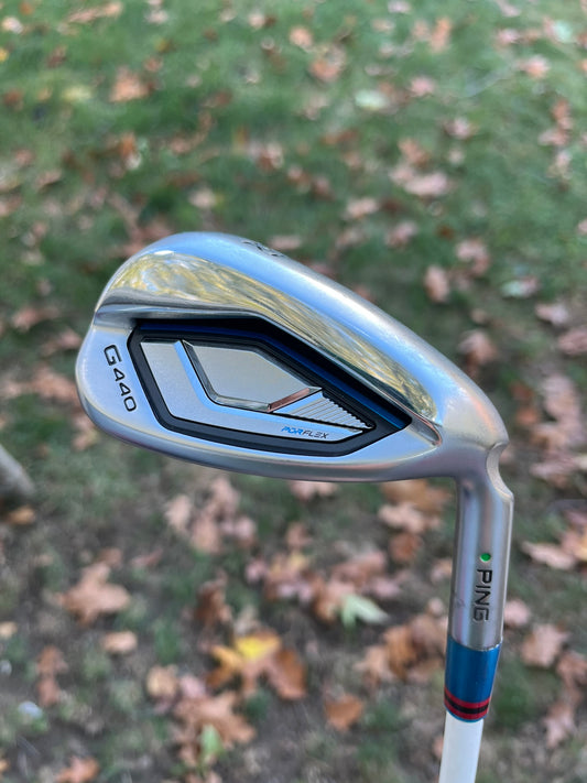 Ping G440 Gap Wedge 52° Green Dot Raijin 85 Stiff Flex 35.75″ NICE