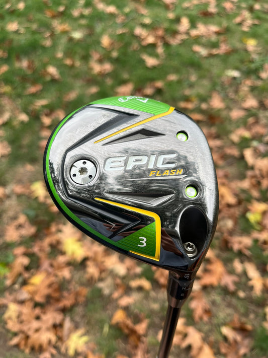 Callaway Epic Flash 3-Wood 15° Tensei AV Blue 75 Regular Flex 42.75″ +HC NICE