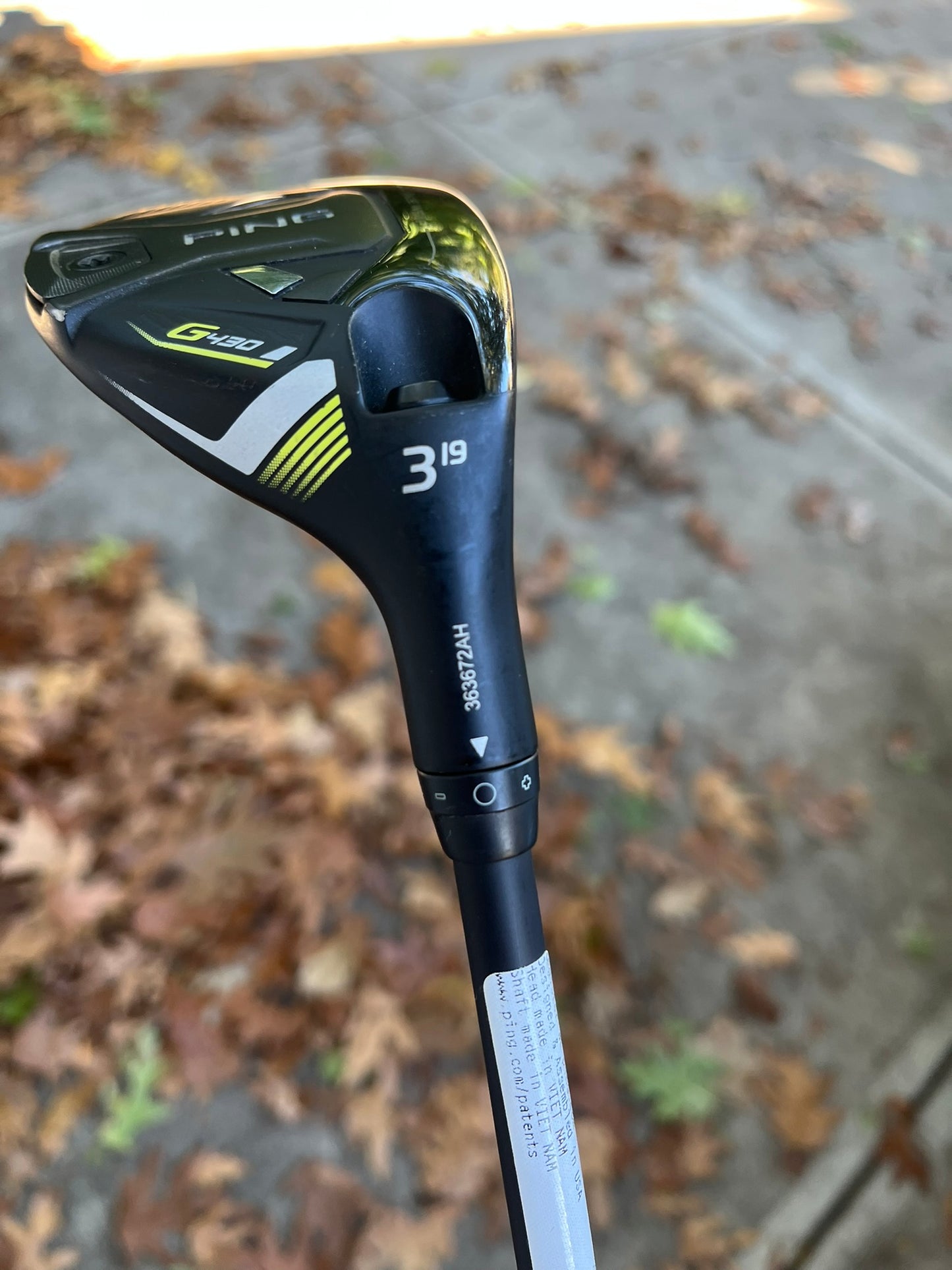 Photo of Ping G430 3 Hybrid 19° Stiff Flex Alta Cb Black 70