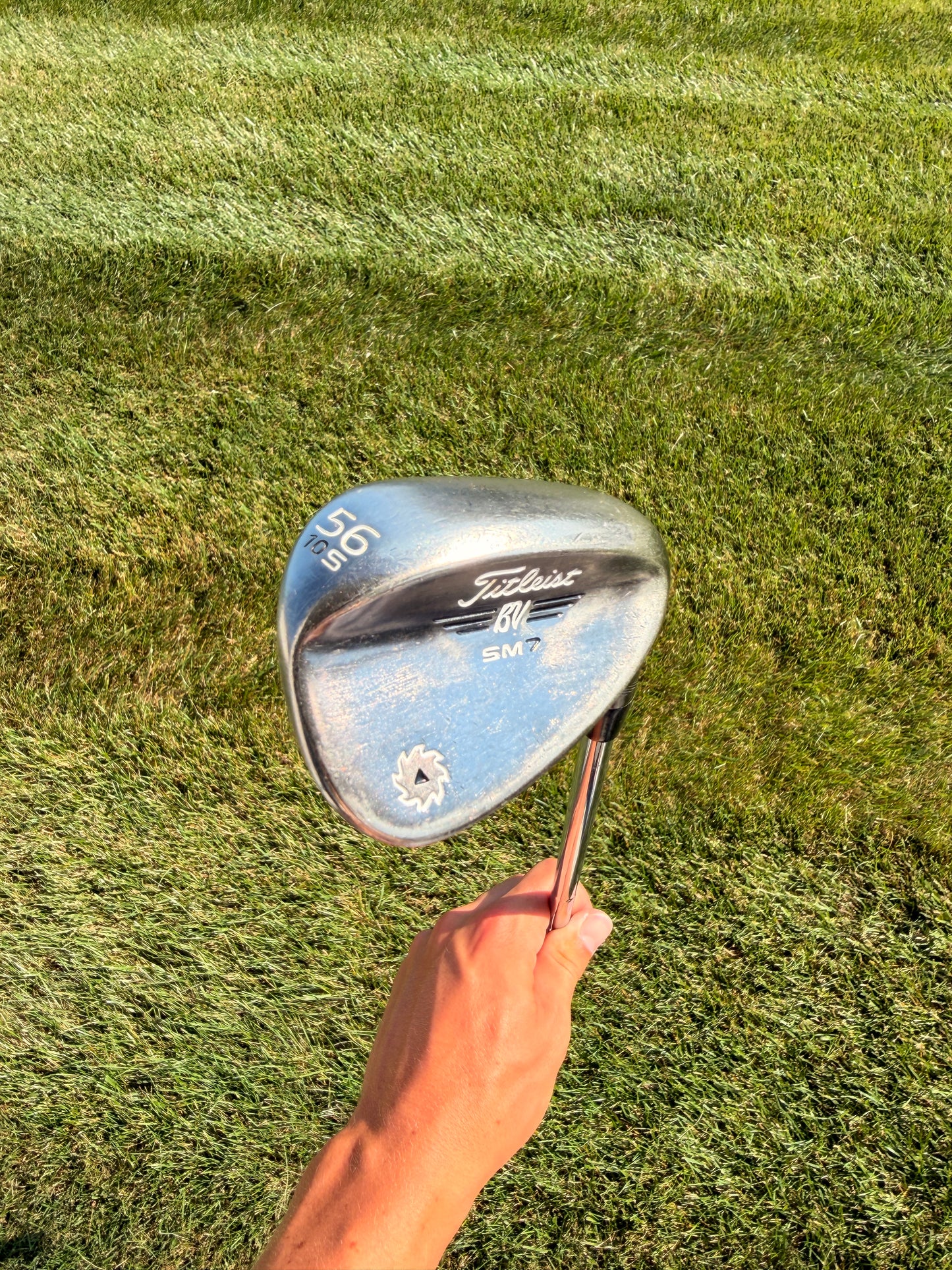 Titleist Vokey SM7 Brushed Steel Sand Wedge 56° / 10 Stock Wedge Flex 35.5" NICE