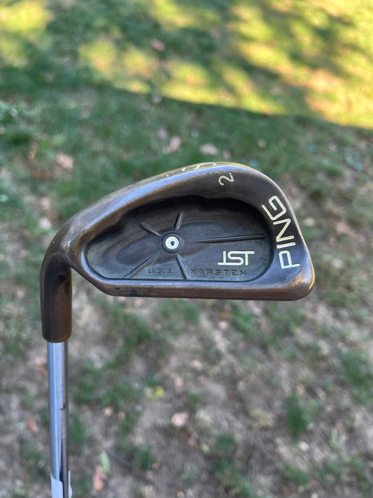 Ping ISI BeCu S2 Sand Wedge White Dot Cushin JZ Stiff Flex Lefty 34.5″ NICE