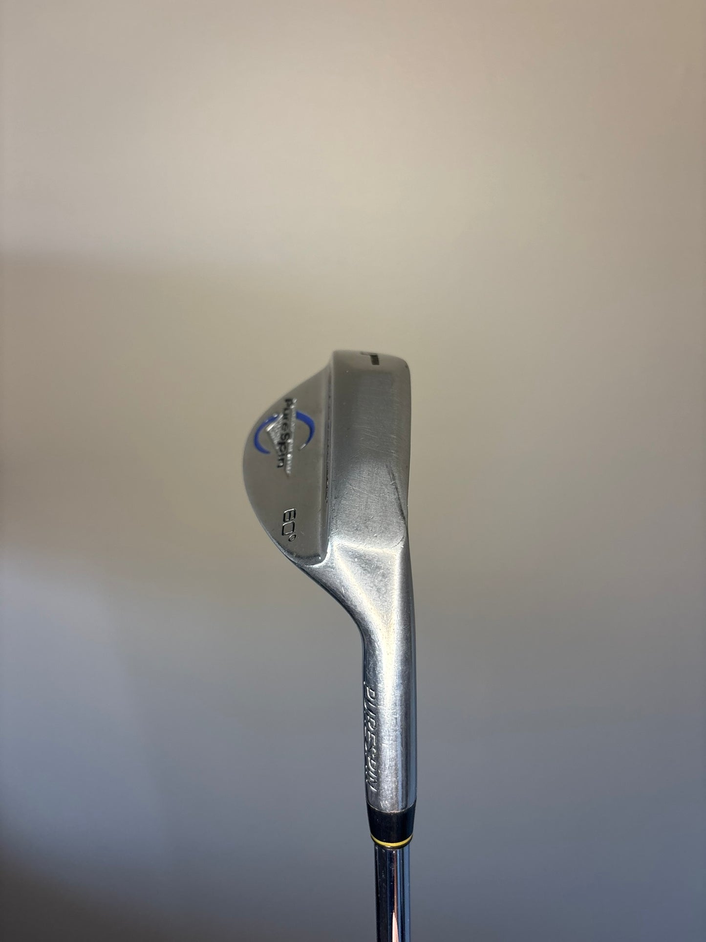 Pure Spin Diamond Face Lob Wedge 60° Steel Shaft Wedge Flex 35″ NICE
