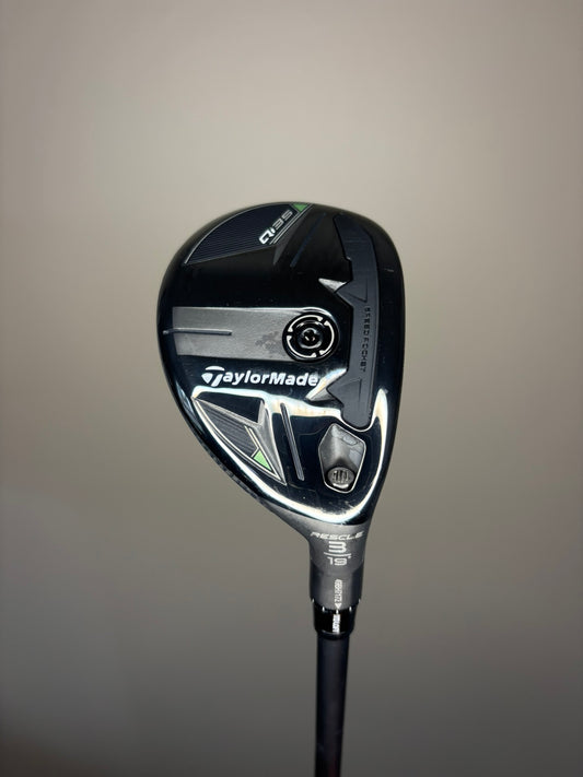 Taylormade Qi35 Rescue 3 Hybrid 19° Kai'li Blue HY 85 Stiff Flex 40.5″ MINT