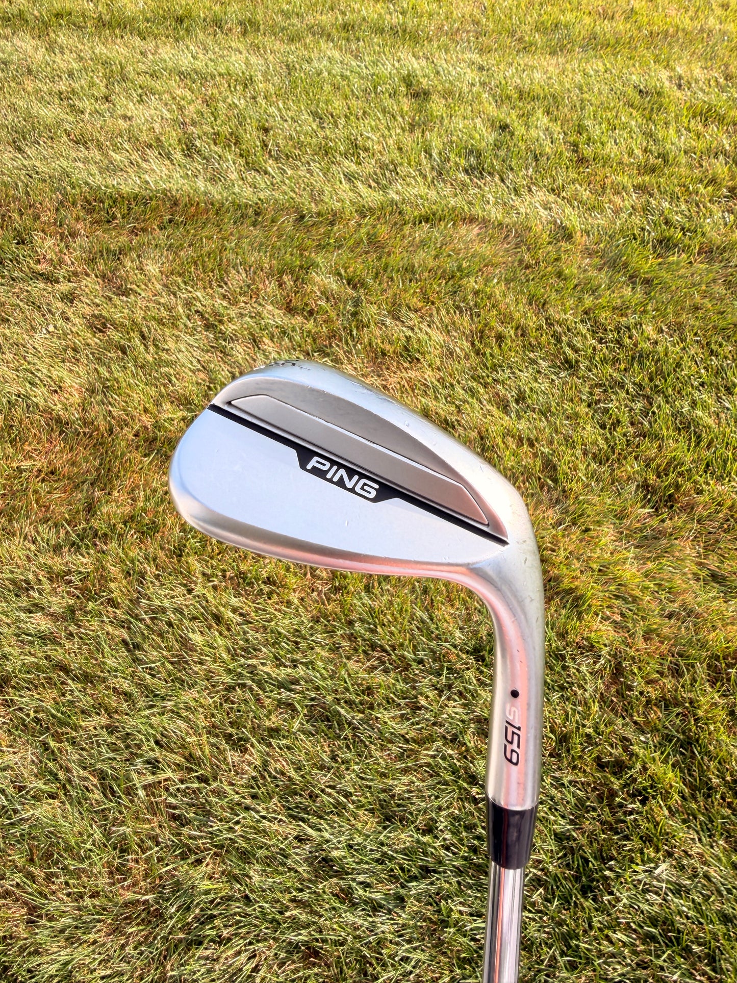 Ping s159 Chrome Sand Wedge 56°/10 Black Dot Dynamic Gold Stiff Flex 35.5" NICE