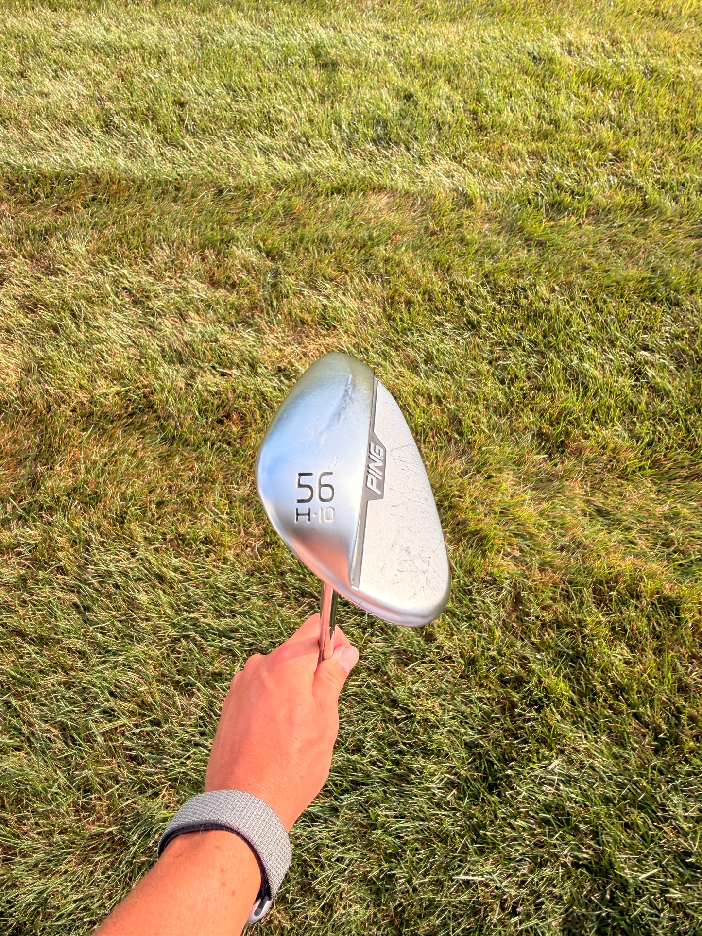 Ping s159 Chrome Sand Wedge 56°/10 Black Dot Dynamic Gold Stiff Flex 35.5" NICE