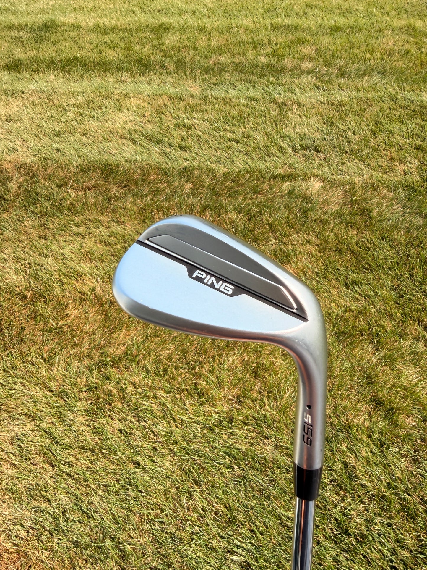 Ping s159 Chrome Sand Wedge 56° / 12 Black Dot Dynamic Gold Stiff Flex 35.5"