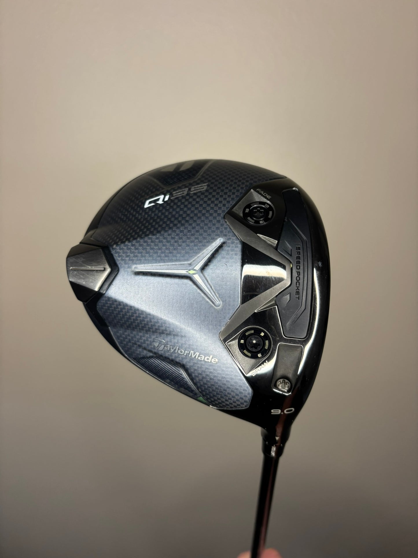 Taylormade Qi35 LS Driver 9° HZRDUS Smoke RDX Extra Stiff Flex 45″ +HC MINT