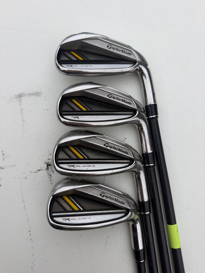 TaylorMade Rocketbladez RBladez Iron Set 7-PW Rocketfuel Regular Flex +1/4" NICE