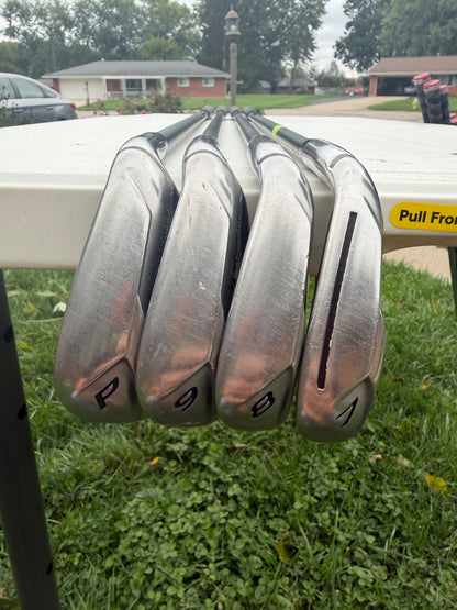 TaylorMade Rocketbladez RBladez Iron Set 7-PW Rocketfuel Regular Flex +1/4" NICE — photo 6