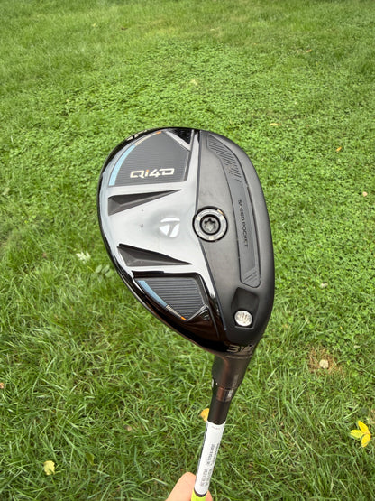 TaylorMade Qi4D Rescue 3 Hybrid 19° Kai'Li Blue DarkWave Stiff Flex 40" +HC MINT