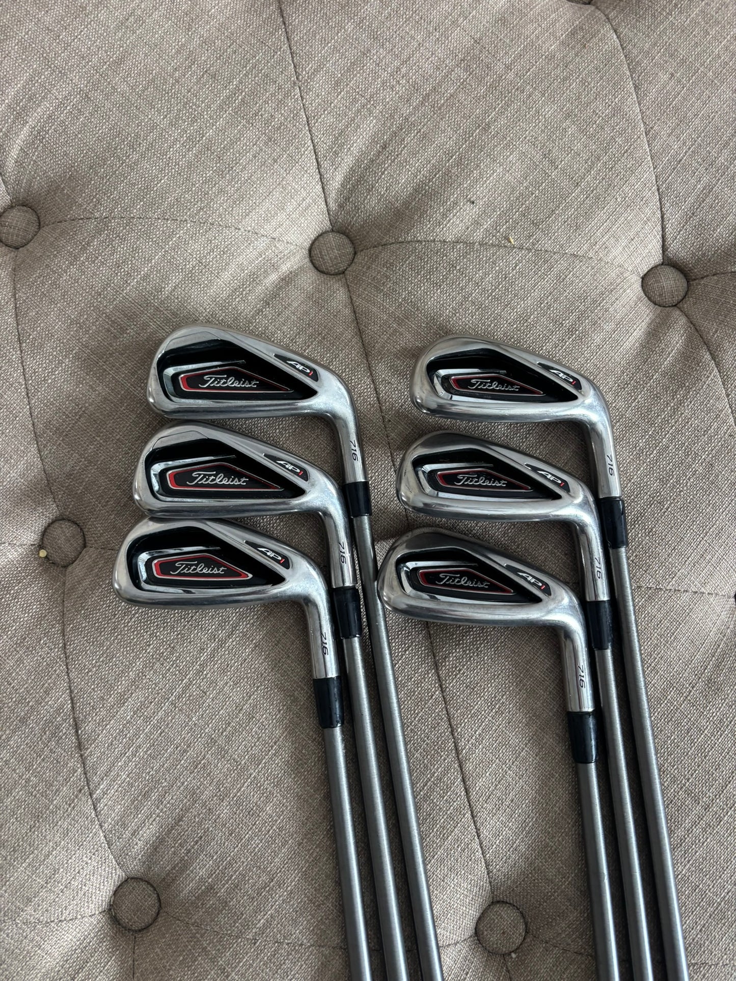 Titleist 716 AP1 Iron Set 6-GW SteelFiber i95 Regular Flex +1/4″ NICE