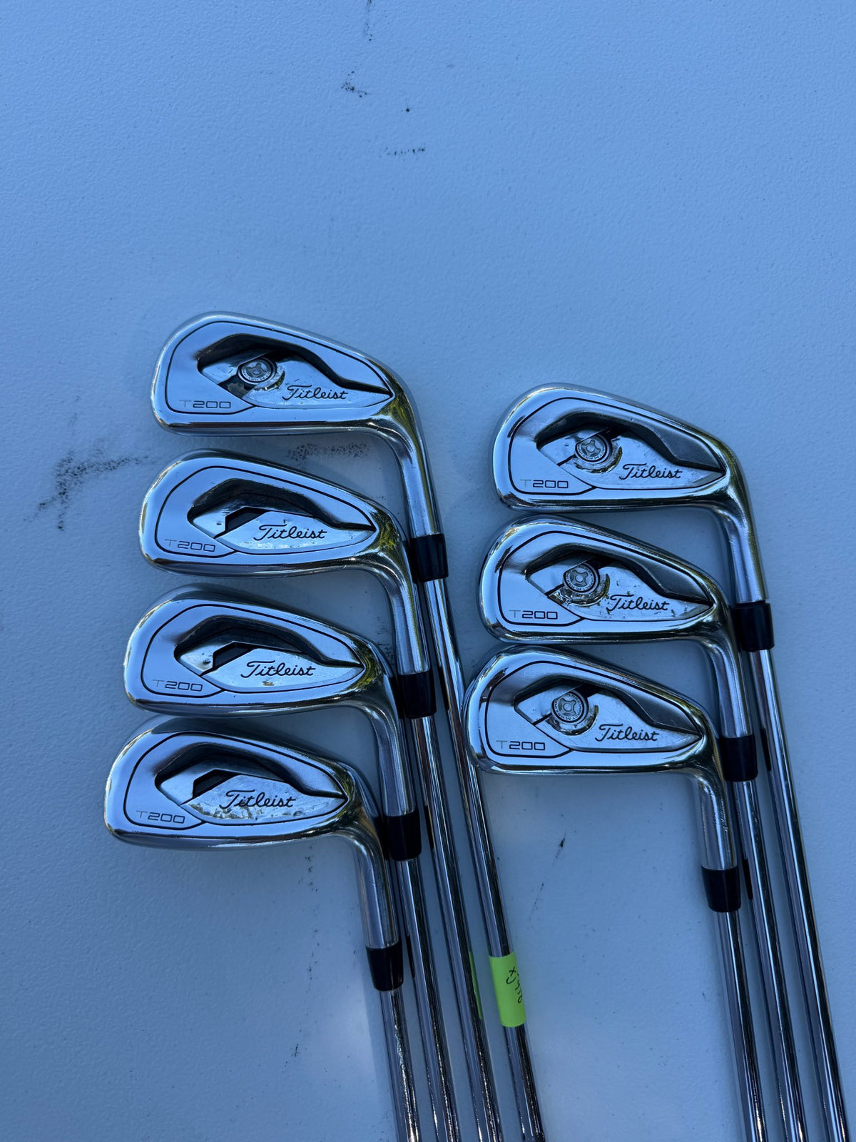 Titleist T200 Iron Set 4-PW AMT Black S300 Stiff Flex NICE