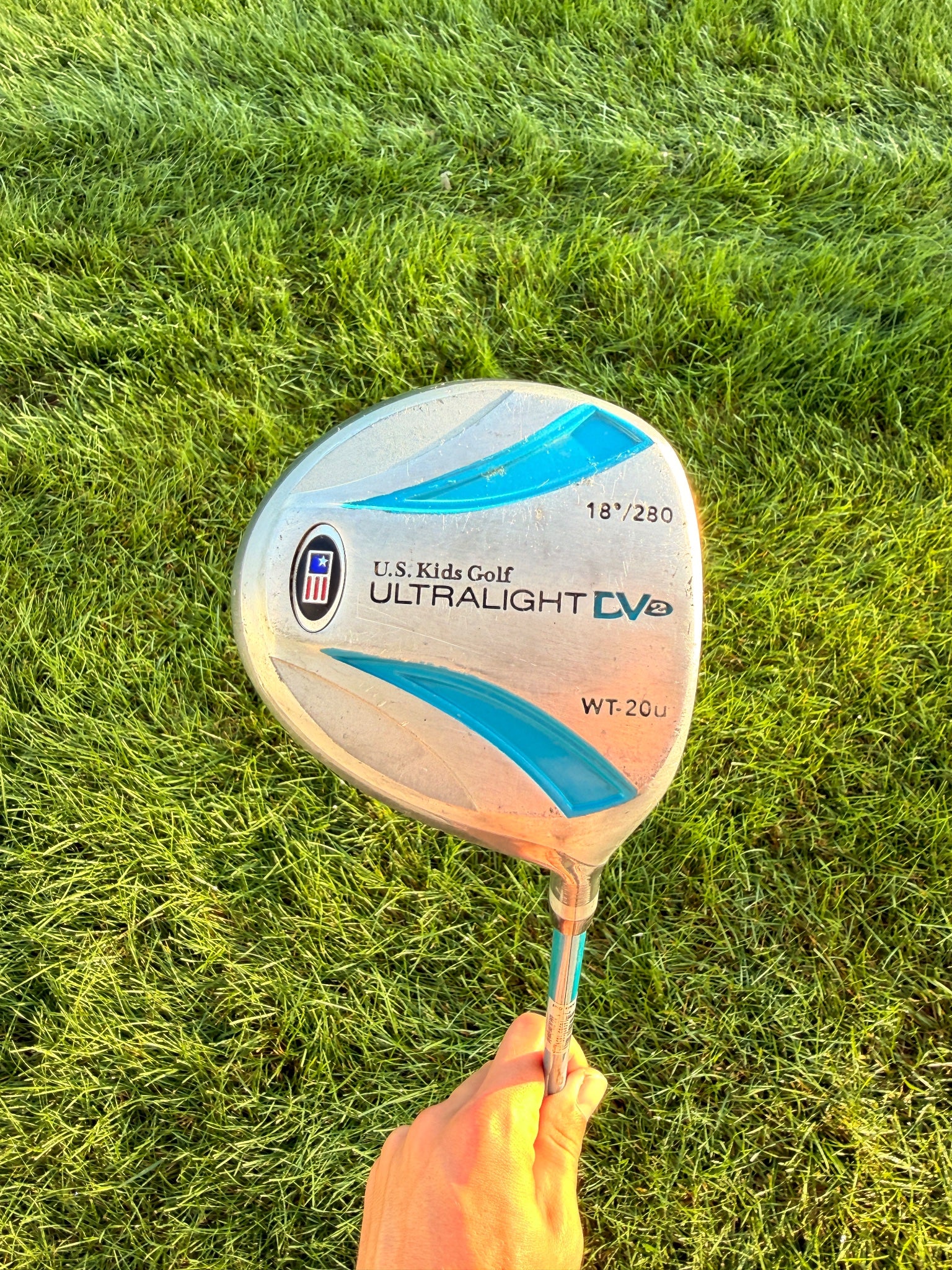 U.S. Kids Golf Ultralight DV2 Driver 18° Stock WT-20 Youth Flex 31.5"
