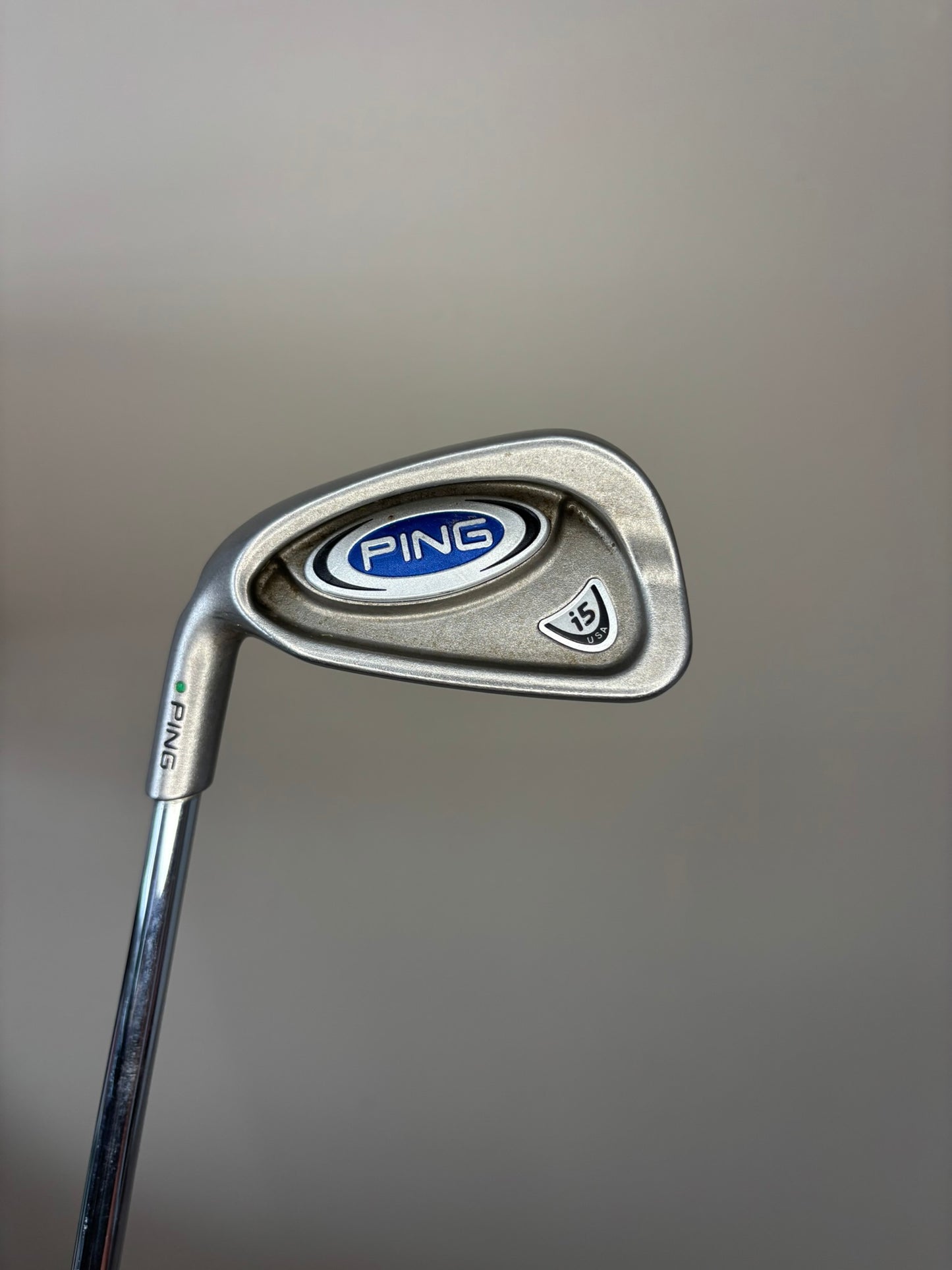 Ping i5 6-Iron Green Dot CSL Steel Shaft Stiff Flex Lefty 37.75″ NICE