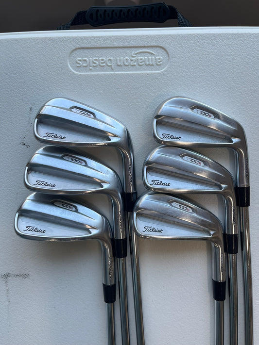 Titleist 2021 T100S Iron Set 5-PW AMT Black Stiff Flex Standard NICE