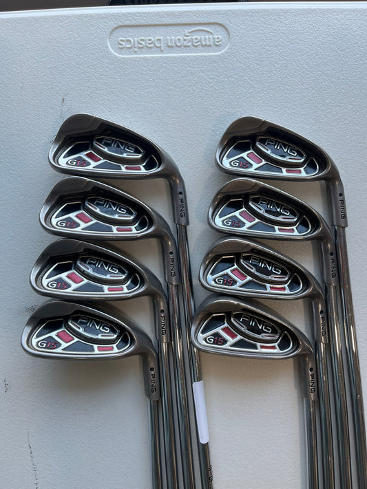 Ping G15 Iron Set 3-PW Black Dot AWT Stiff Flex Standard NICE