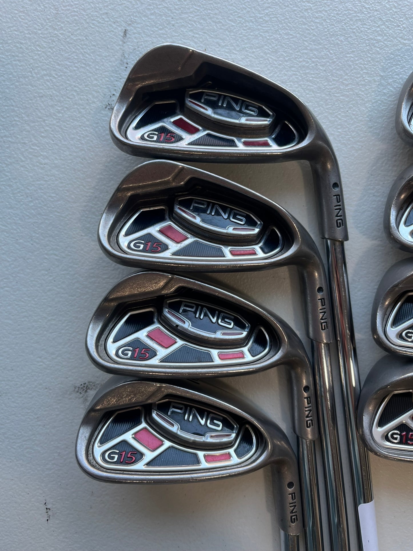 Ping G15 Iron Set 3-PW Black Dot AWT Stiff Flex Standard NICE