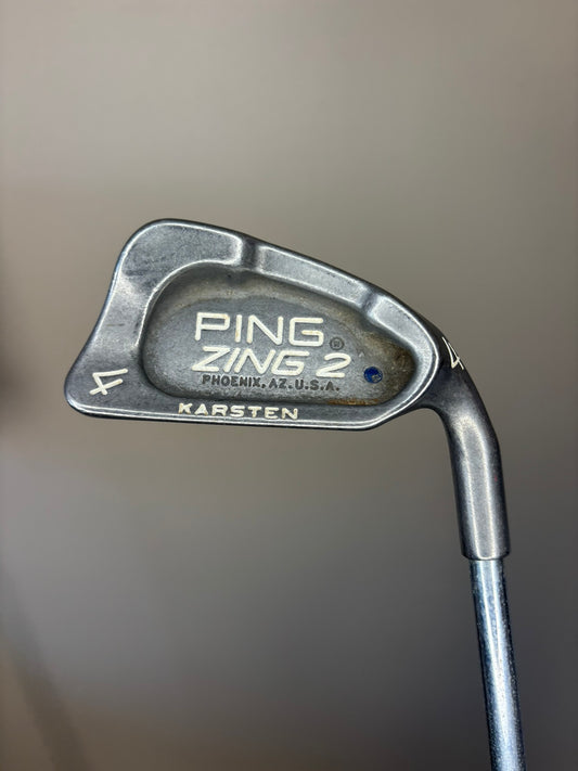 Ping Zing 2 4-Iron Blue Dot JZ Steel Stiff Flex 38.25″ NICE