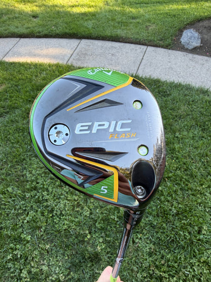 Callaway EPIC Flash 5-Wood 18° Evenflow Senior Flex 42" +HC NICE