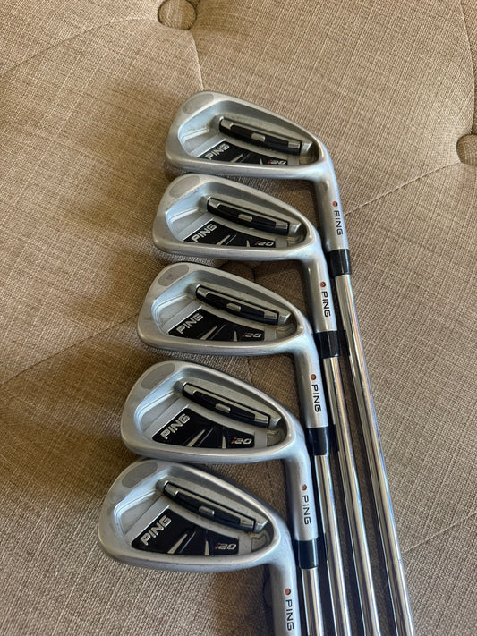 Ping i20 Iron Set 6-PW Orange Dot CFS Stiff Flex -1/2" NICE
