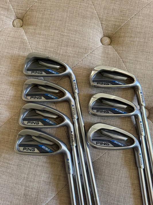 Ping G30 Iron Set 4-PW Blue Dot CFS Distance Stiff Flex +1/4" NICE