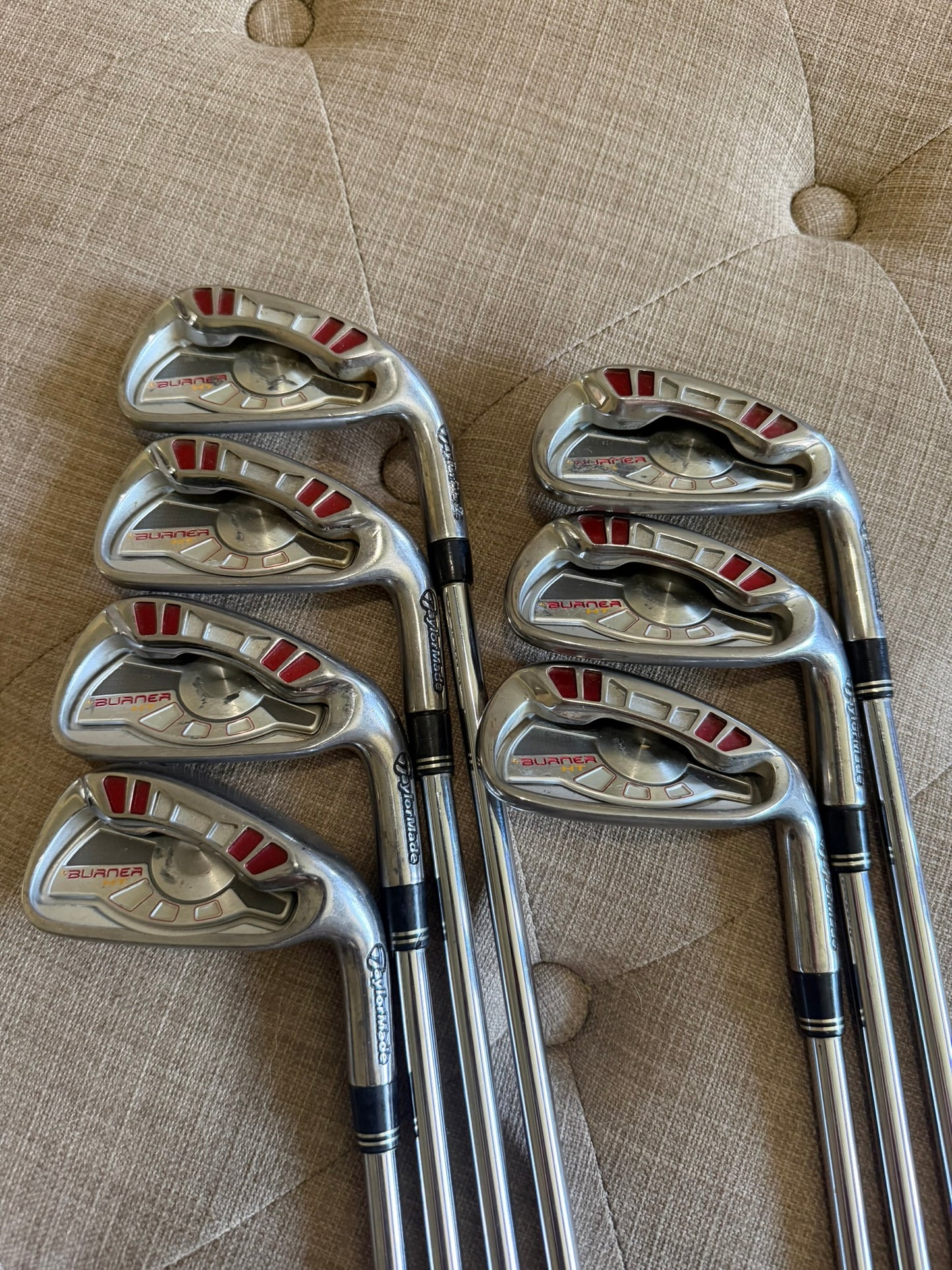 Taylormade Burner HT Iron Set 4-PW Superfast 85g Stiff Flex +1/2″ NICE