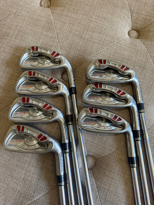 Taylormade Burner HT Iron Set 4-PW Superfast 85g Stiff Flex +1/2" NICE