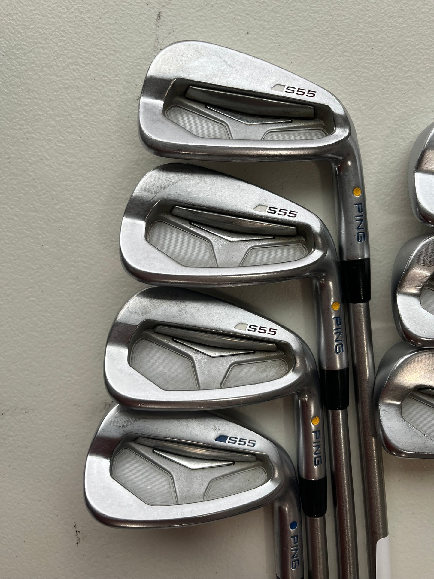 Ping S55 Iron Set 4-PW Green Dot KBS C-Taper 130 Extra Stiff Flex Standard