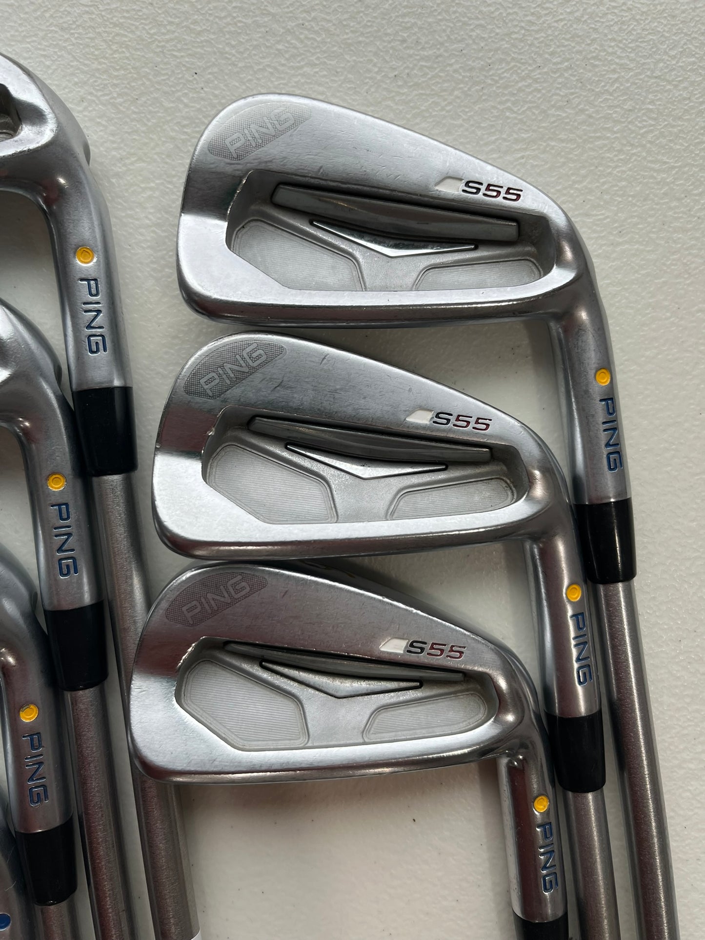 Ping S55 Iron Set 4-PW Green Dot KBS C-Taper 130 Extra Stiff Flex Standard