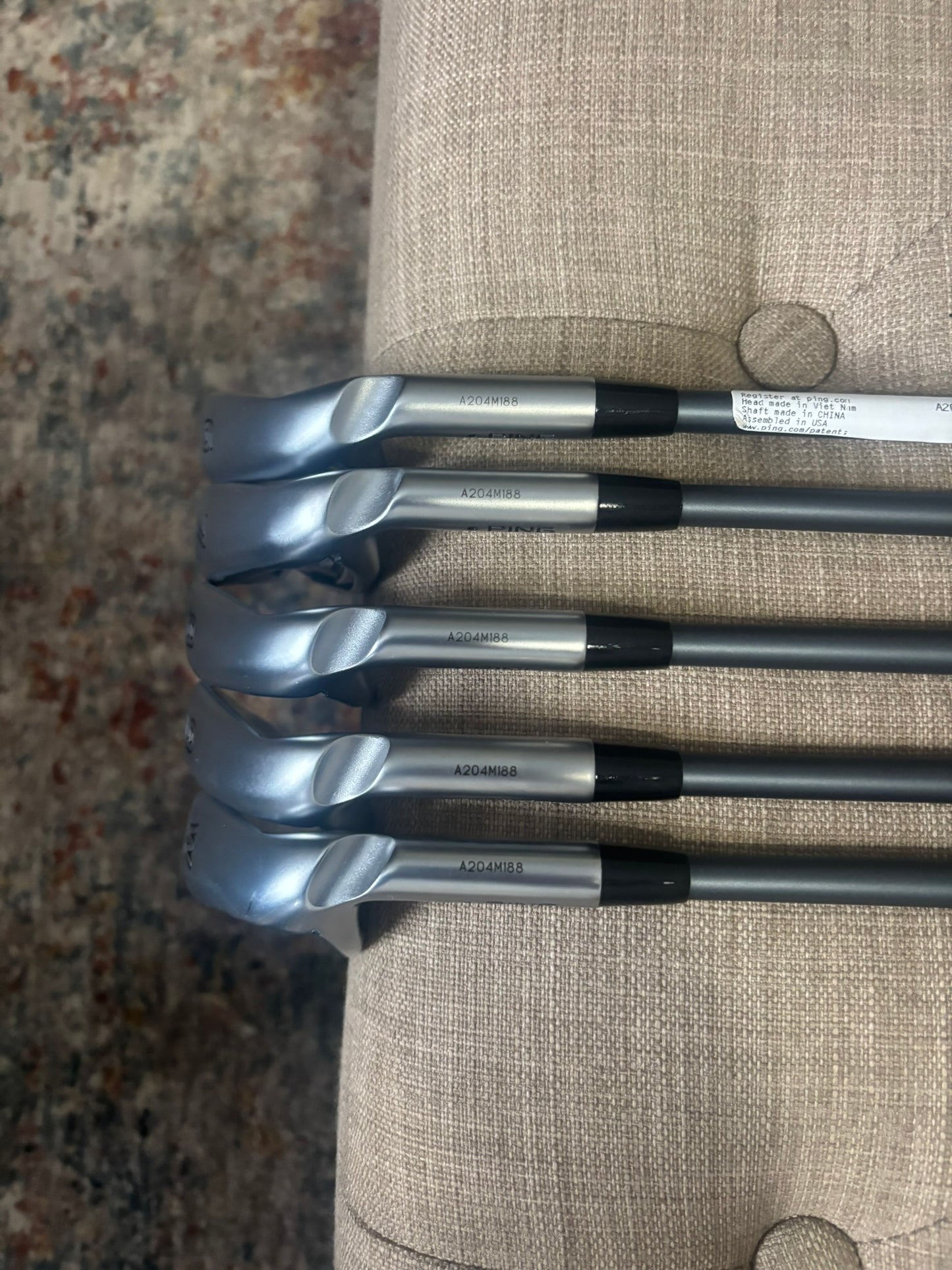 Ping G425 Iron Set 6-PW Black Dot Alta CB AWT Regular Flex +1/2″ MINT