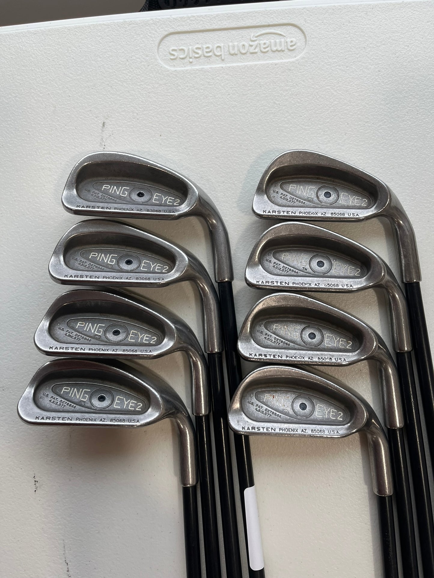 Ping Eye 2 Iron Set 3-PW Black Dot Aldila Stiff Flex +1.75″ NICE