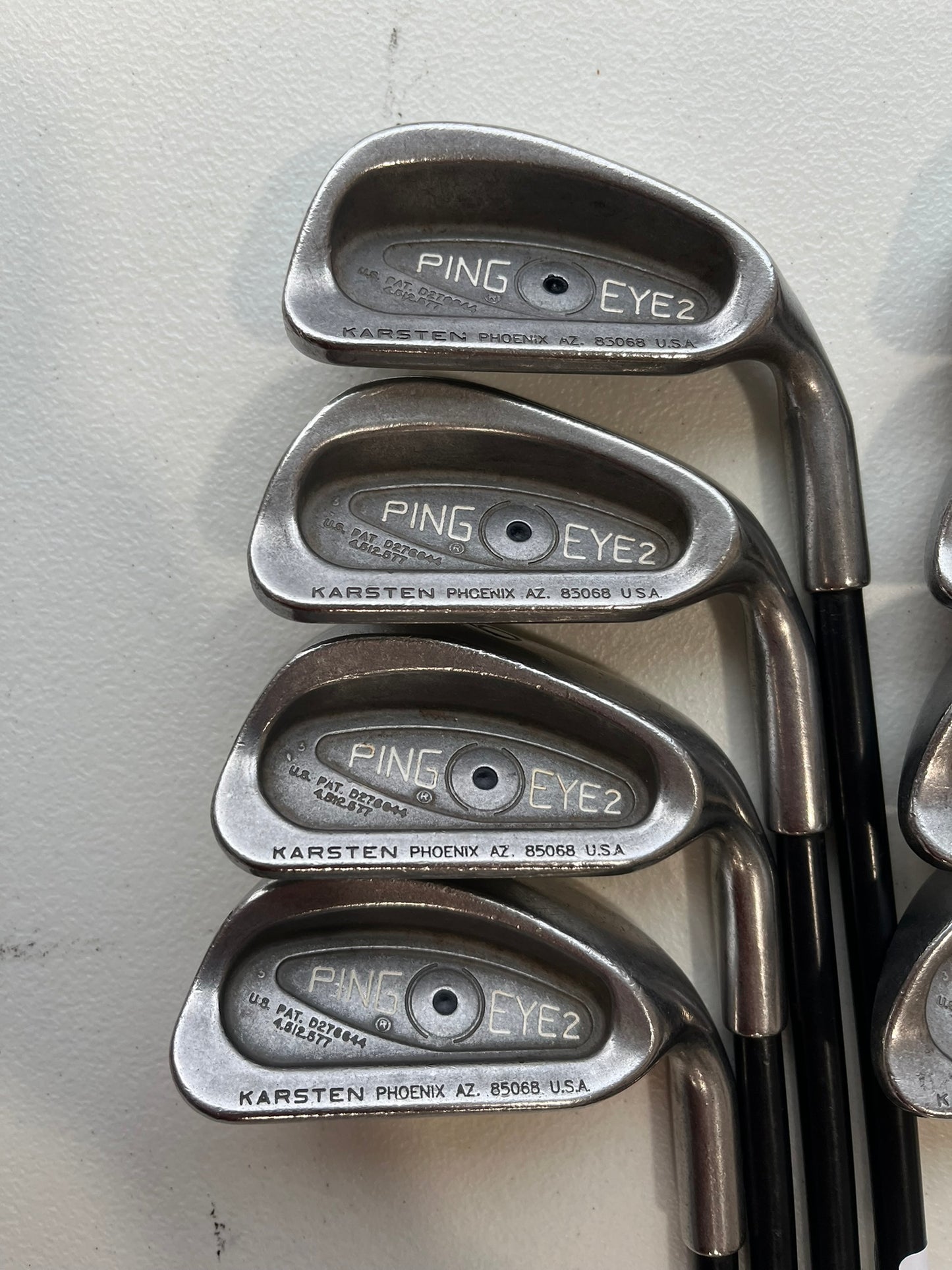 Ping Eye 2 Iron Set 3-PW Black Dot Aldila Stiff Flex +1.75″ NICE