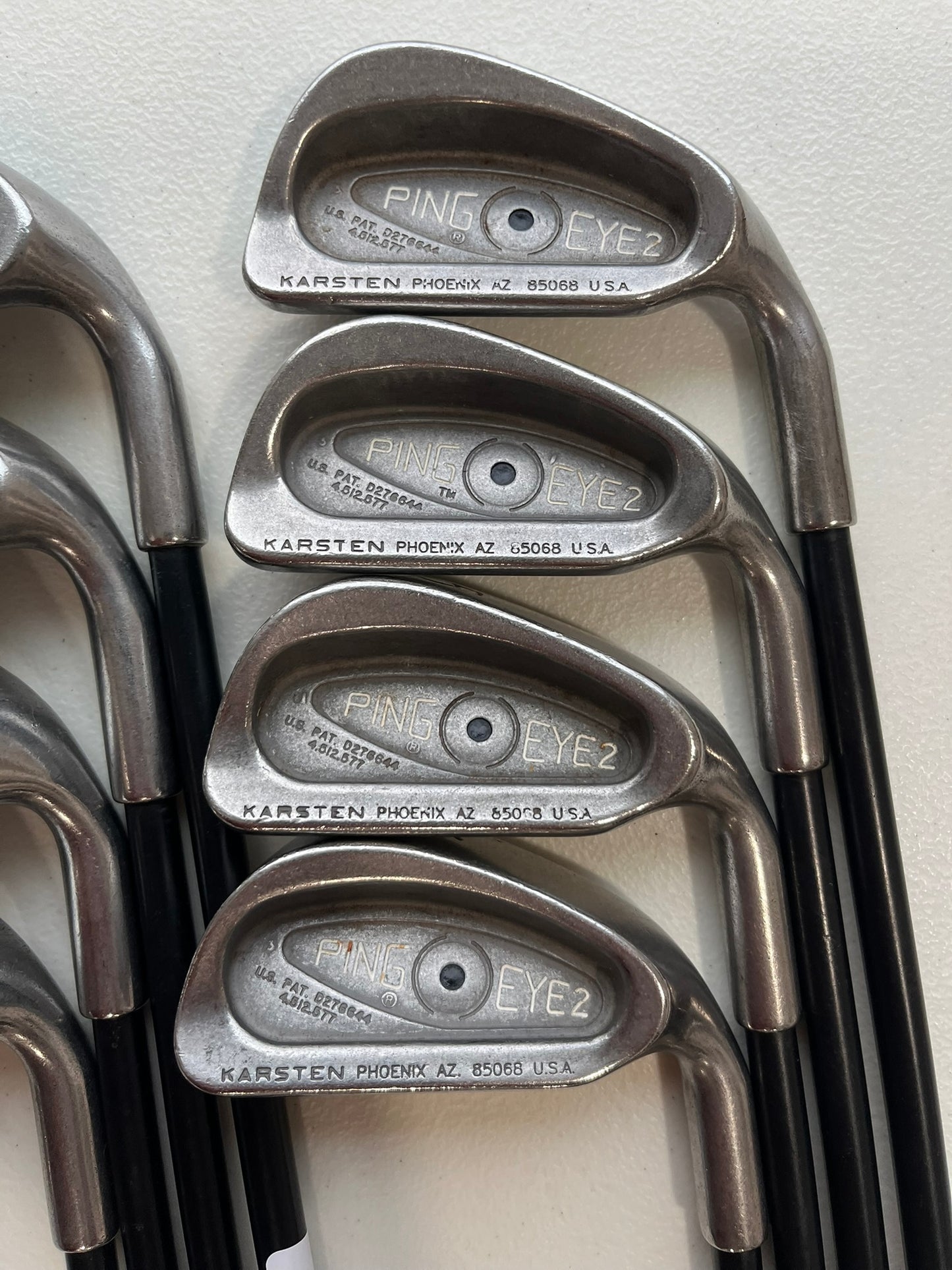 Ping Eye 2 Iron Set 3-PW Black Dot Aldila Stiff Flex +1.75″ NICE
