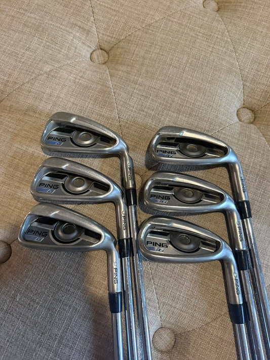 Ping 2016 G Iron Set 5-PW White Dot XP 95 S300 Stiff Flex +3/4" NICE