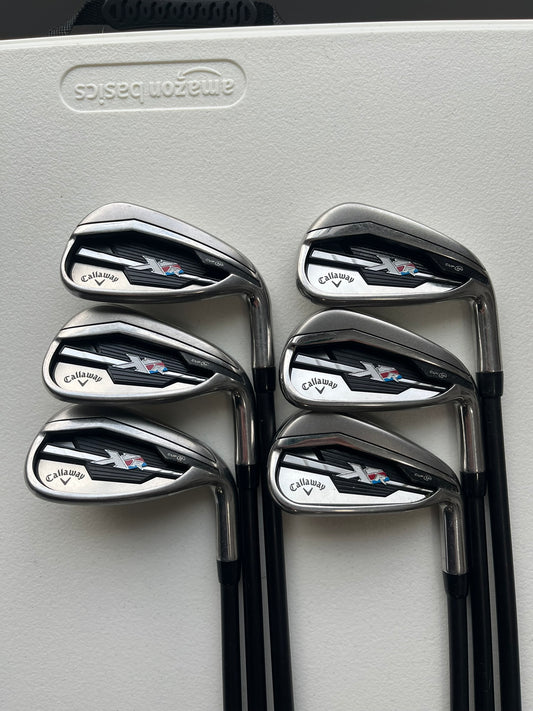 Callaway XR Iron Set 5-PW Fubuki AT 50 Senior Flex +1/4″ NICE
