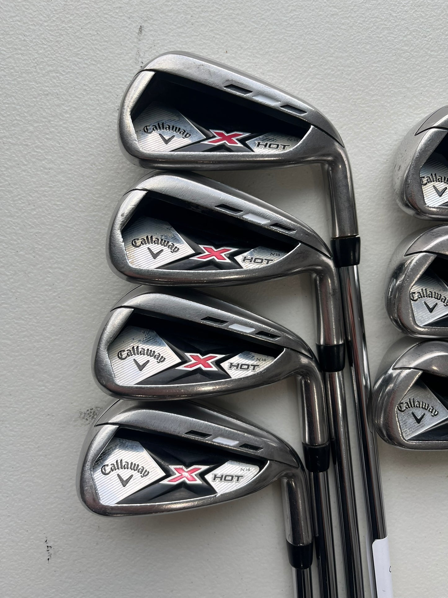 Callaway X Hot N14 Iron Set 4-PW Uniflex Regular Flex +2″ NICE