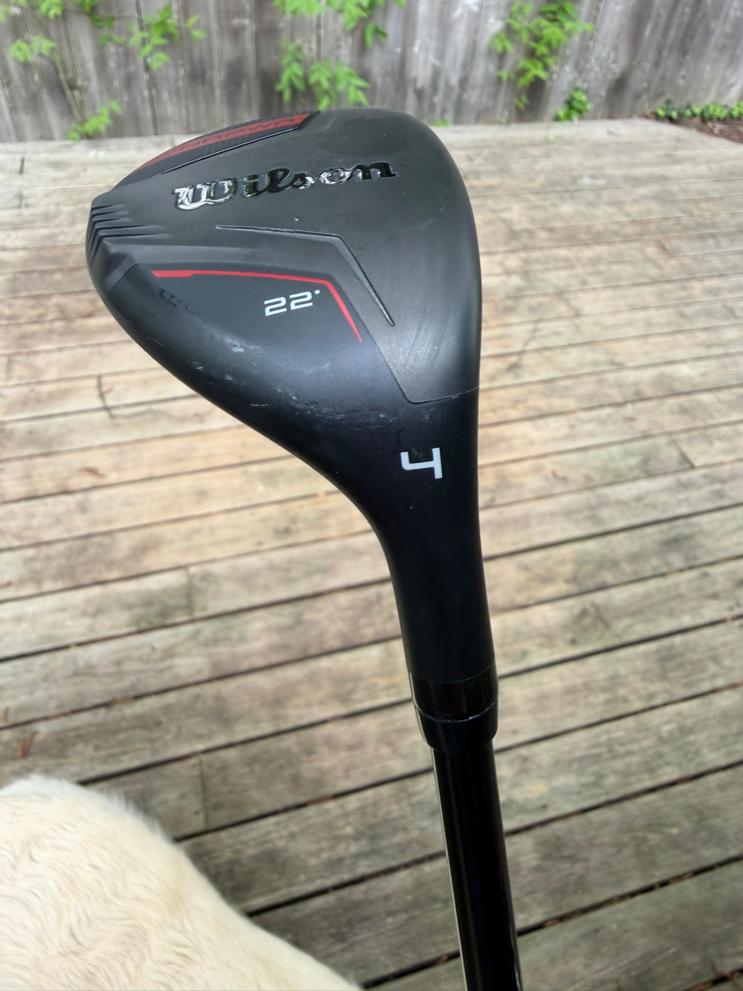 Photo of Wilson Staff Dynapwr 4 Hybrid 22° Regular Flex Hzrdus Smoke Rdx Red