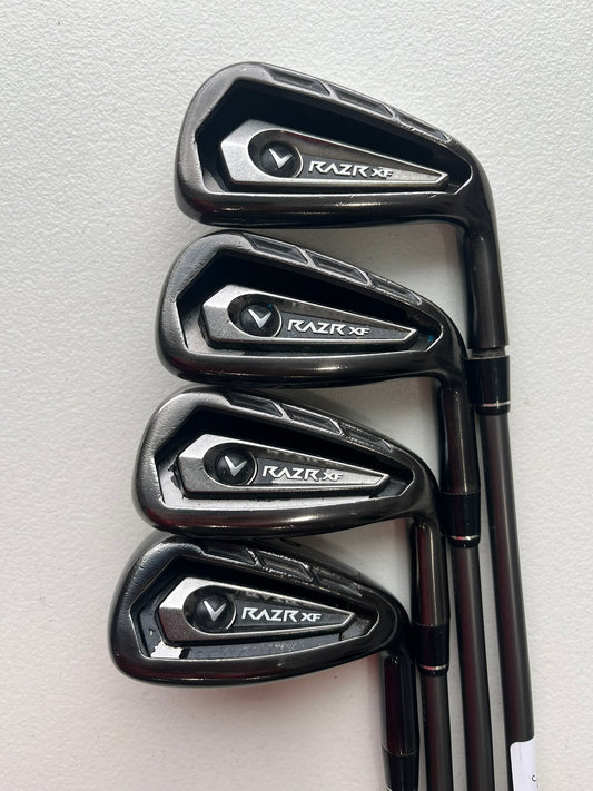 Callaway Razr XF Iron Set 7-PW Stiff Flex +2″ NICE