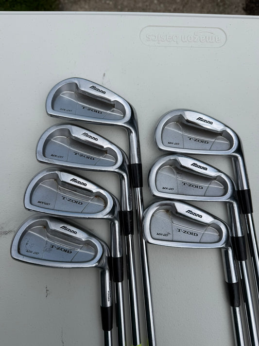 Mizuno MX 20 Iron Set 3-PW (no 9 iron) Dynalite Gold Stiff Flex Standard NICE