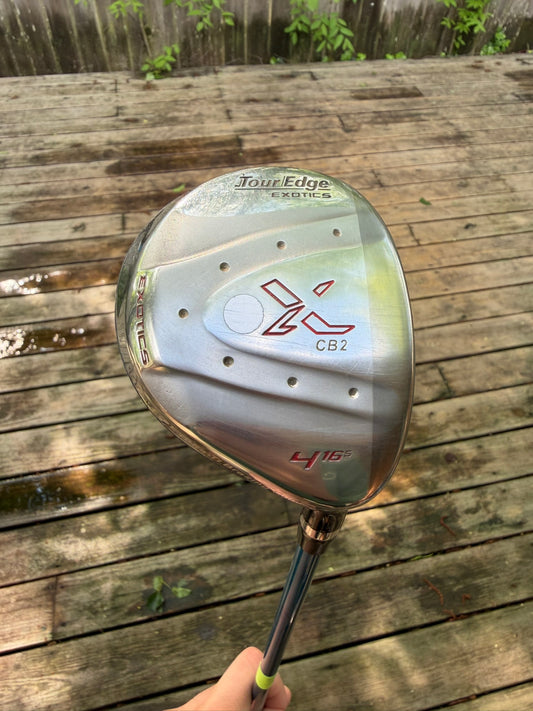 Tour Edge Exotics CB2 4-Wood 16.5° Evenflow 65g Regular Flex 42.5″ +HC NICE