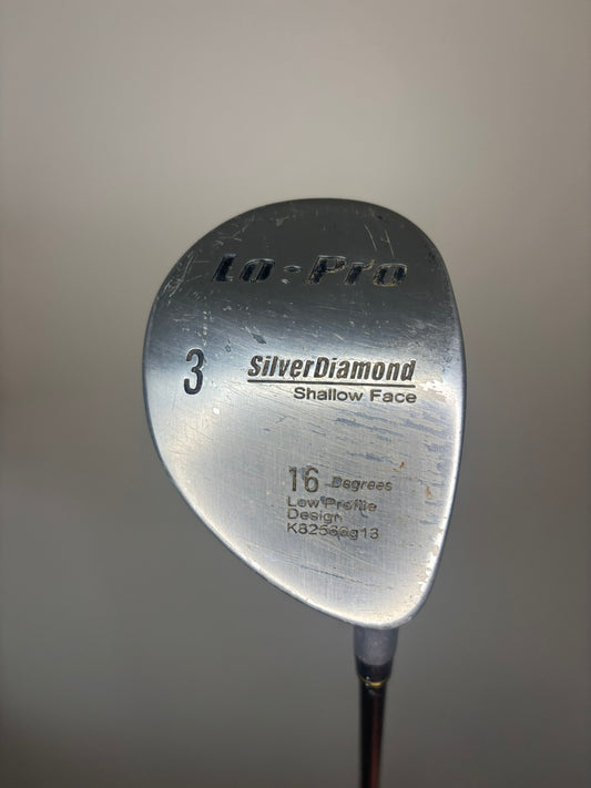 Lo-Pro Silver Diamond 3-Wood 16° Oracle Graphite Regular Flex 43″ Grip Worn