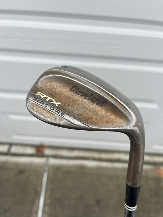 Cleveland Tour Issue RTX ZipCore Raw Lob Wedge 58° / 10 S400 Stiff Flex 35.25″