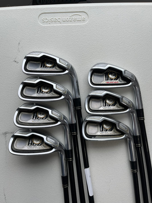 Taylormade Tour Burner Iron Set 4-PW Reax 65 Regular Flex +1/2″ NICE